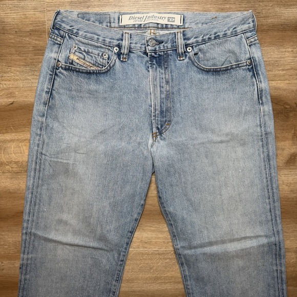 Diesel Luster Jeans Men 31x29 Blue Slim Fit Denim Light Wash Made in Italy Y2K - Picture 2 of 16